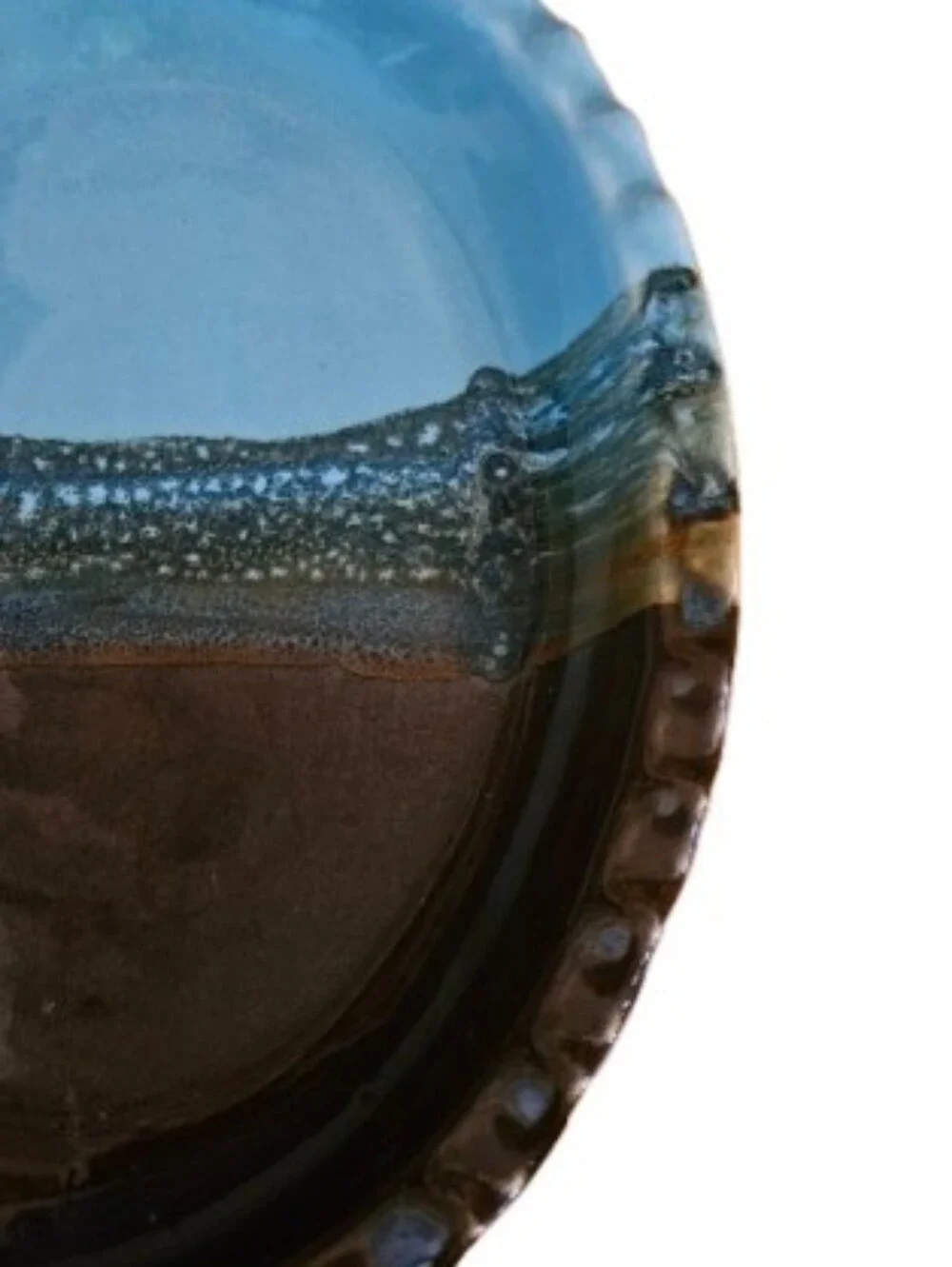 *Neher Vintage Clay in Motion Handmade Ceramic Oval Platter in Ocean Tide